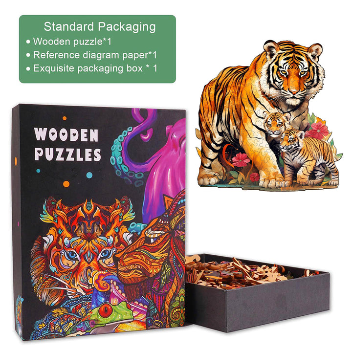 Tiger Family-2 Wooden Jigsaw Puzzle