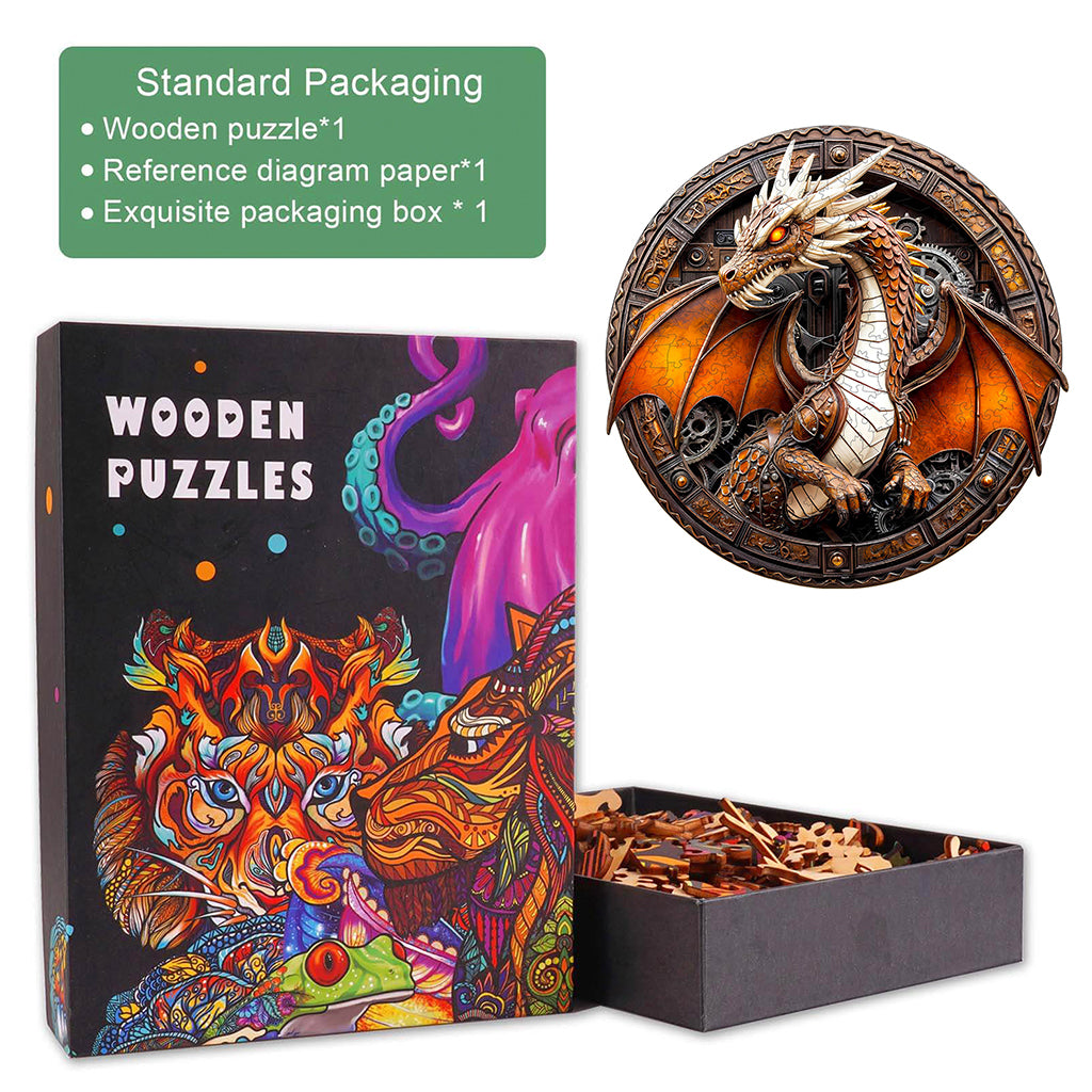 3D Mechanical Dragon-2 Wooden Jigsaw Puzzle
