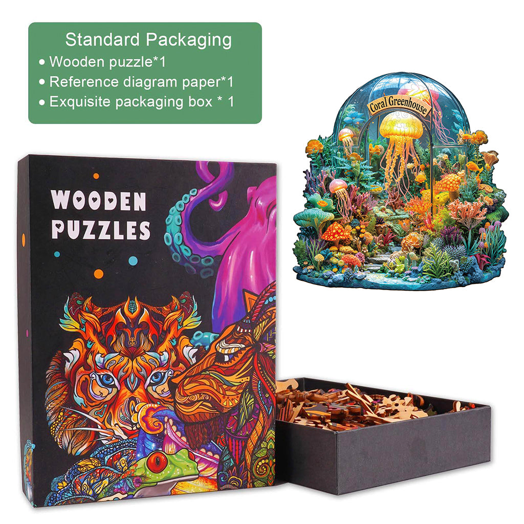 Coral greenhouse Wooden Jigsaw Puzzle