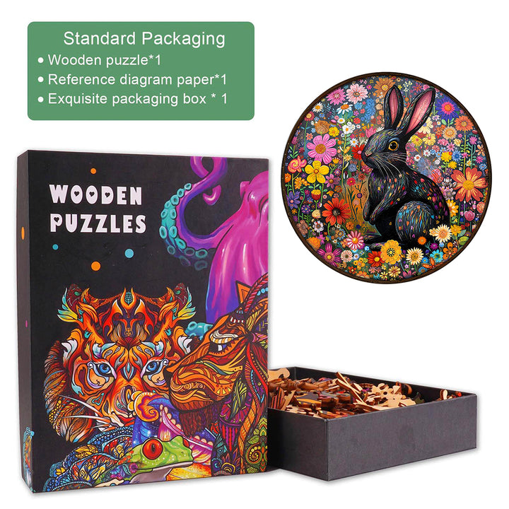 Fantasy Garden Guardian-Rabbit Wooden Jigsaw Puzzle