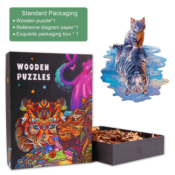 Cat Tiger Wooden Jigsaw Puzzle