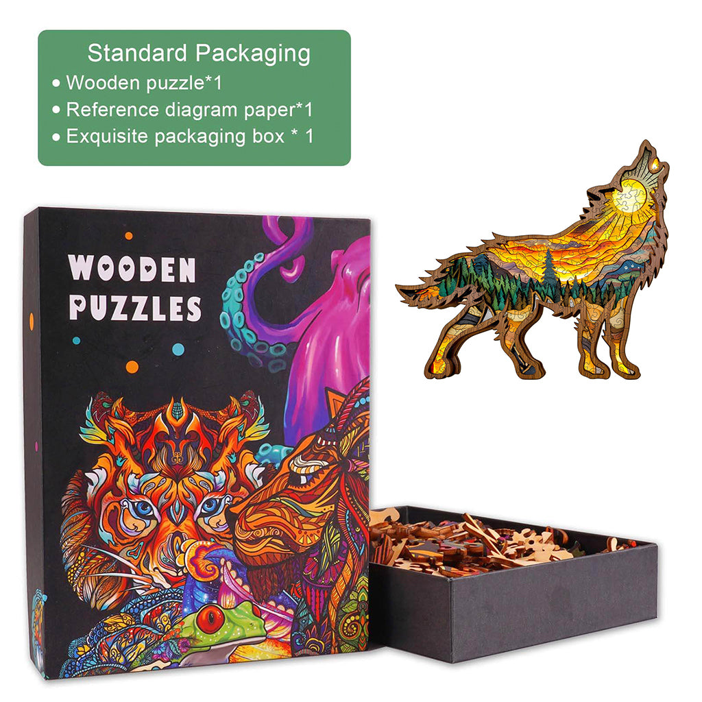 Wooden Wolf Wooden Jigsaw Puzzle