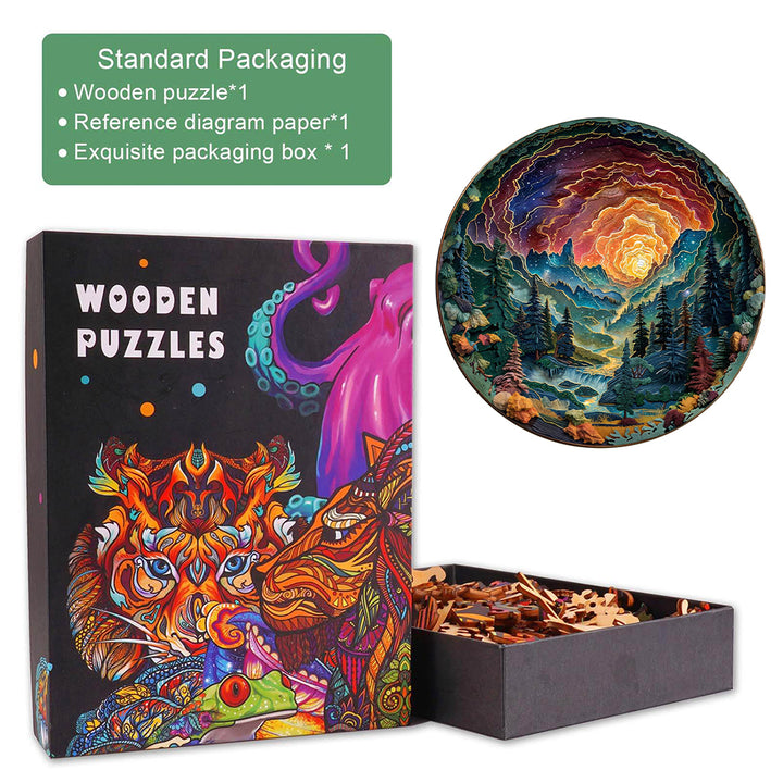 3D cave sky Wooden Jigsaw Puzzle
