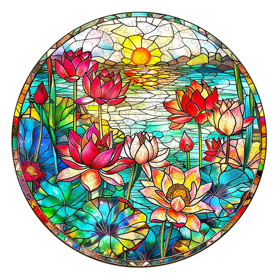 Lotus Wooden Jigsaw Puzzle - By Woodbests
