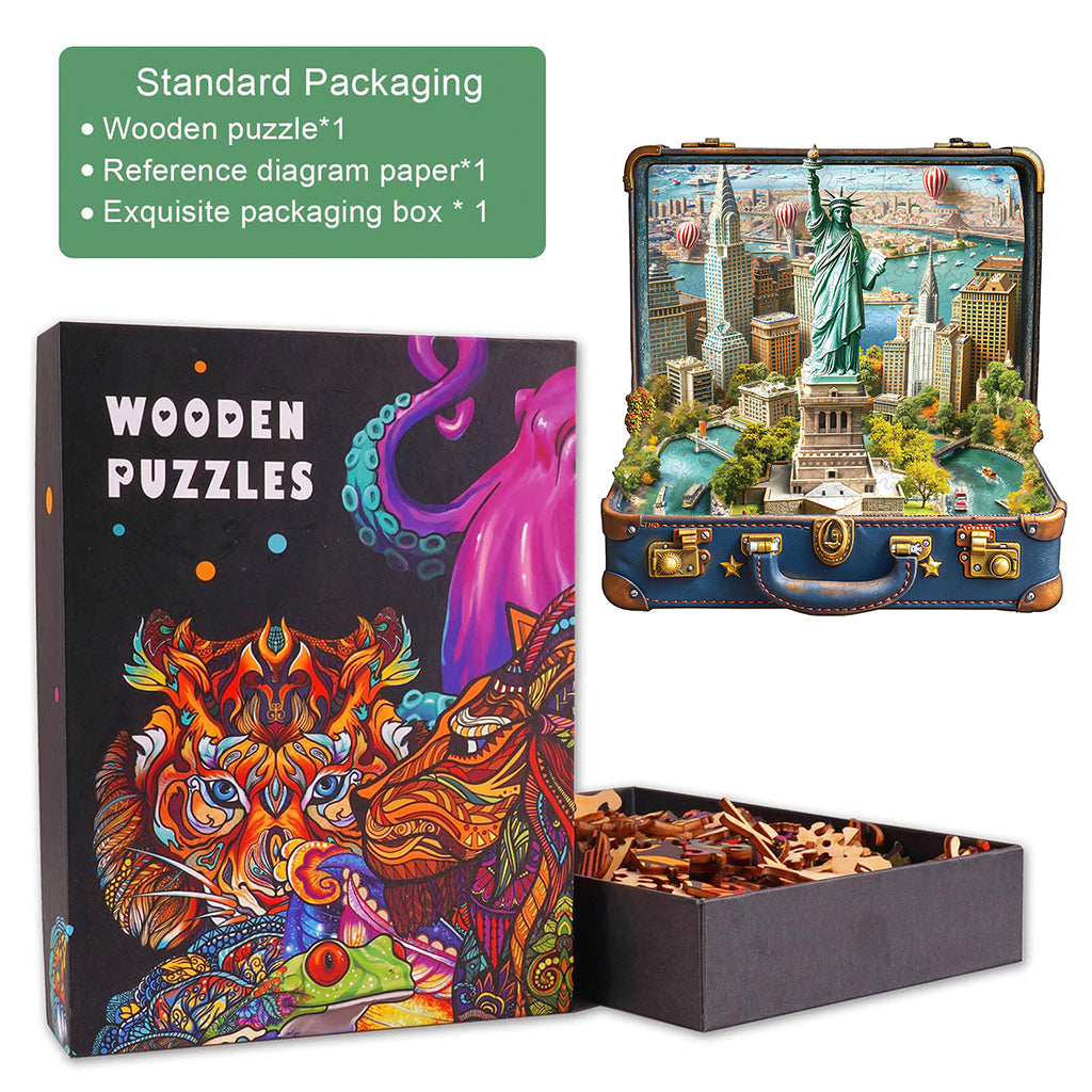 Statue of Liberty Tour Wooden Jigsaw Puzzle