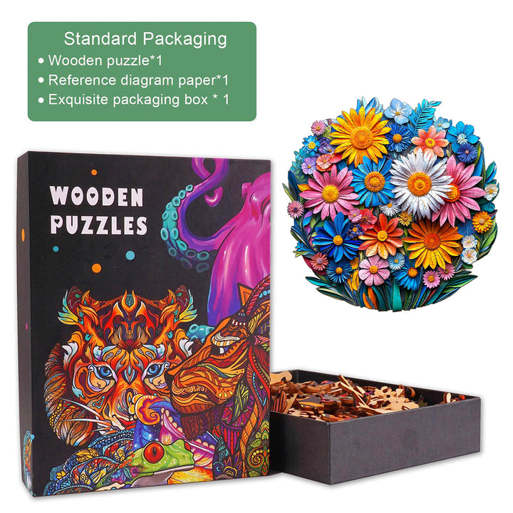 Paper flower Wooden Jigsaw Puzzle