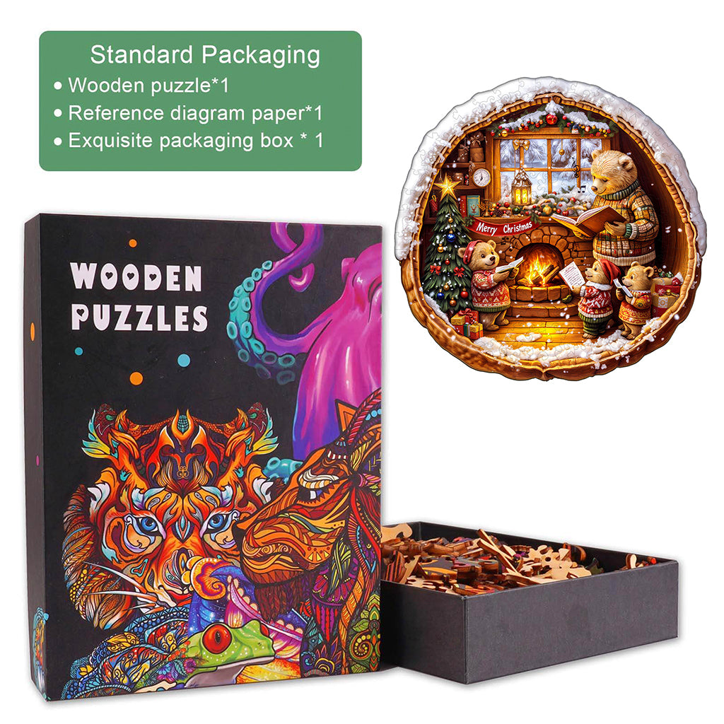 Brown Bear House Wooden Jigsaw Puzzle