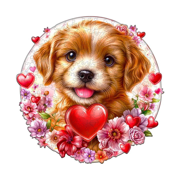 Love Puppy Wooden Jigsaw Puzzle