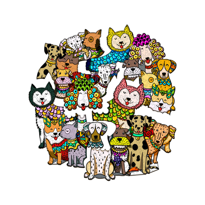 Party Puzzle-Rich Dog