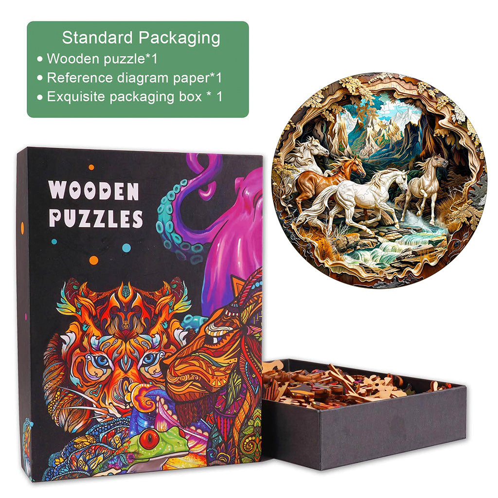 3D Horse Wooden Jigsaw Puzzle
