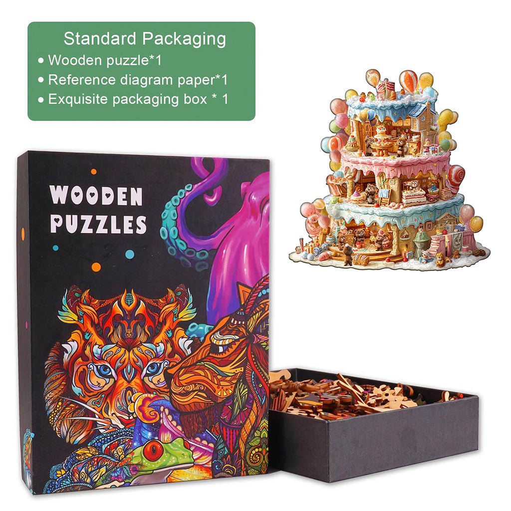 Bear's House - Birthday Wooden Jigsaw Puzzle