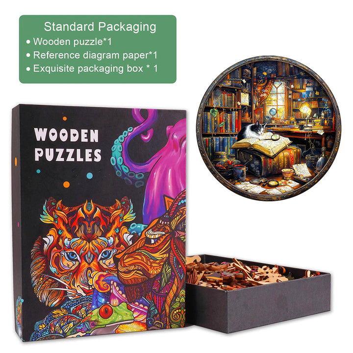Whiskers Library-1  Wooden Jigsaw Puzzle