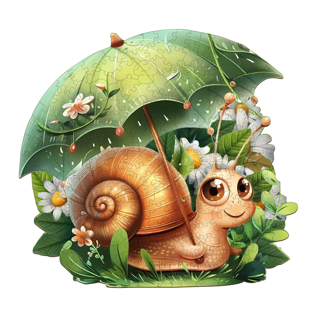 Leisurely Snail Wooden Jigsaw Puzzle - Woodbests