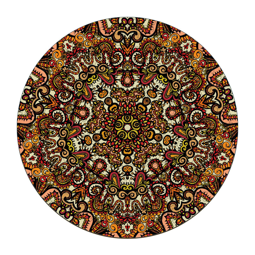 Colorful circular doodle art by Lori Anne McKague featuring intricate patterns and designs, showcasing artistic creativity.