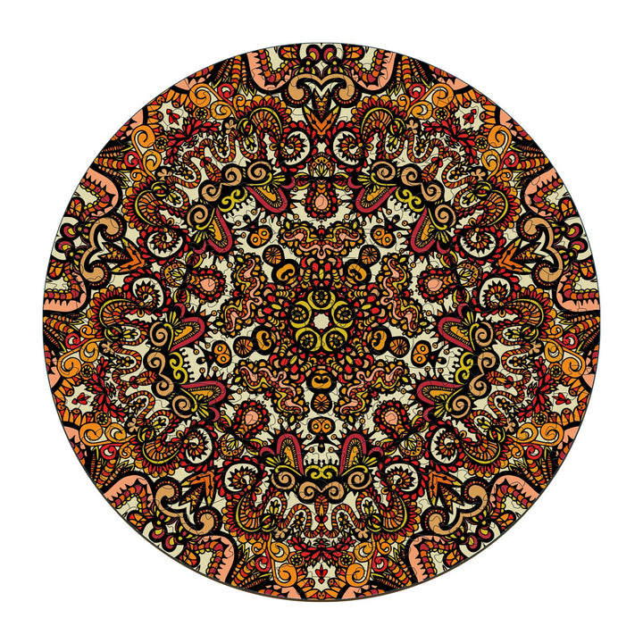 Colorful circular doodle art by Lori Anne McKague featuring intricate patterns and designs, showcasing artistic creativity.