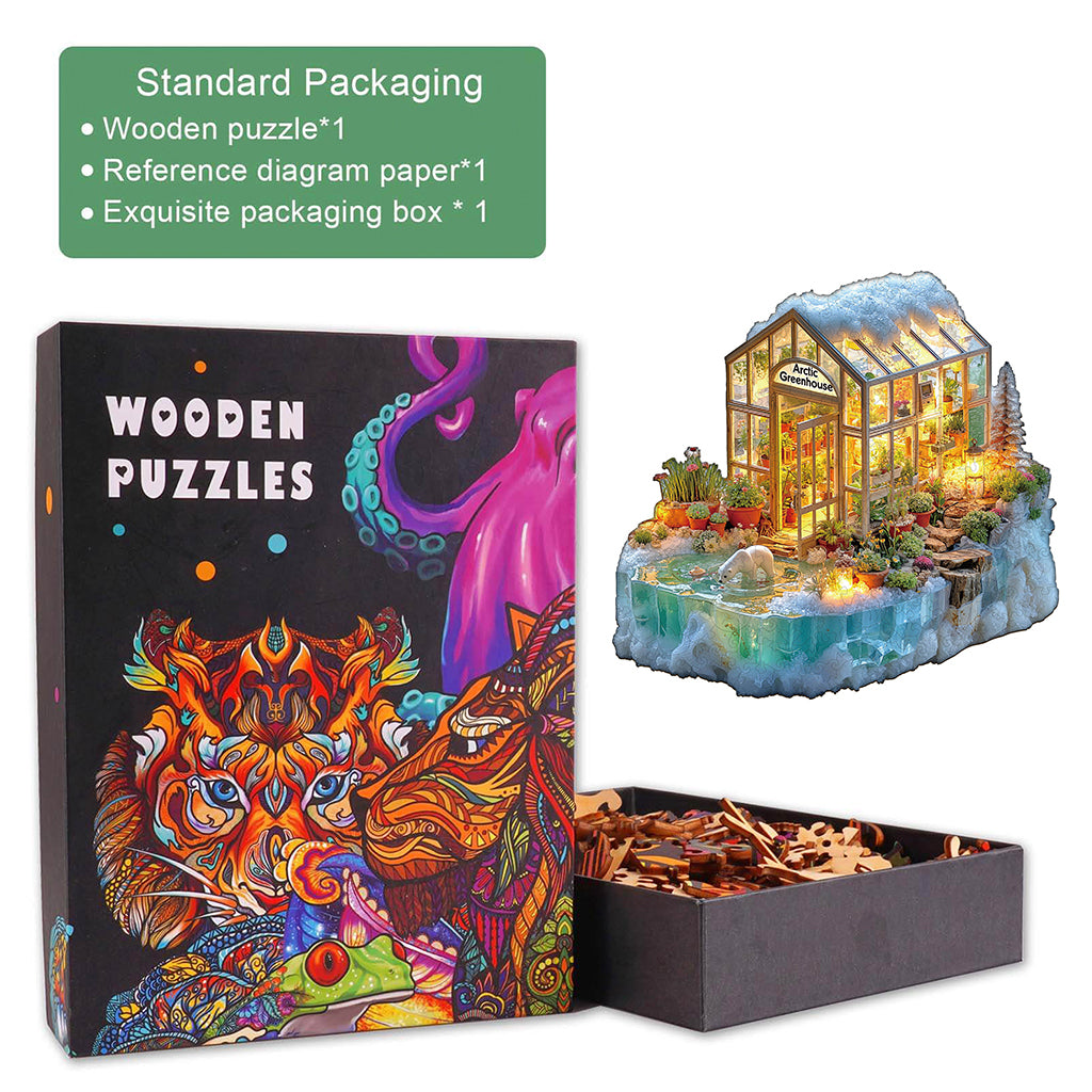 Glacier greenhouse Wooden Jigsaw Puzzle