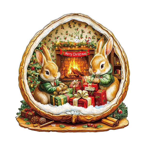 Rabbit House Wooden Jigsaw Puzzle