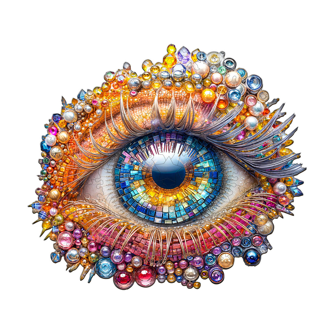 Gemstone Eyes Wooden Jigsaw Puzzle