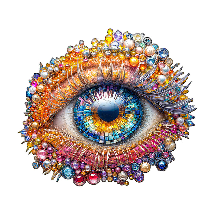 Gemstone Eyes Wooden Jigsaw Puzzle