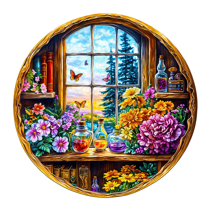 Dreamy window Wooden Jigsaw Puzzle