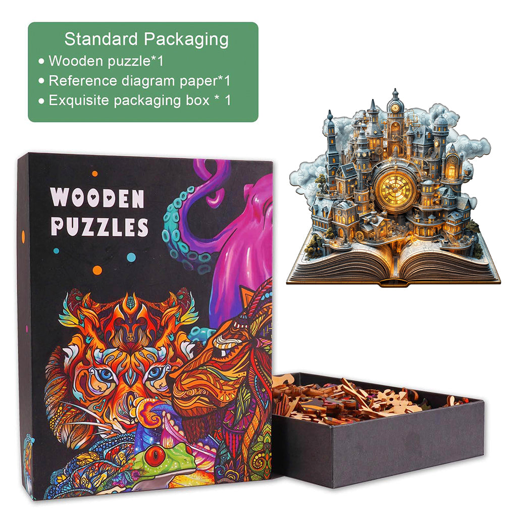 Clockwork City Wooden Jigsaw Puzzle