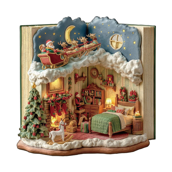 Christmas Eve in the Book Wooden Jigsaw Puzzle