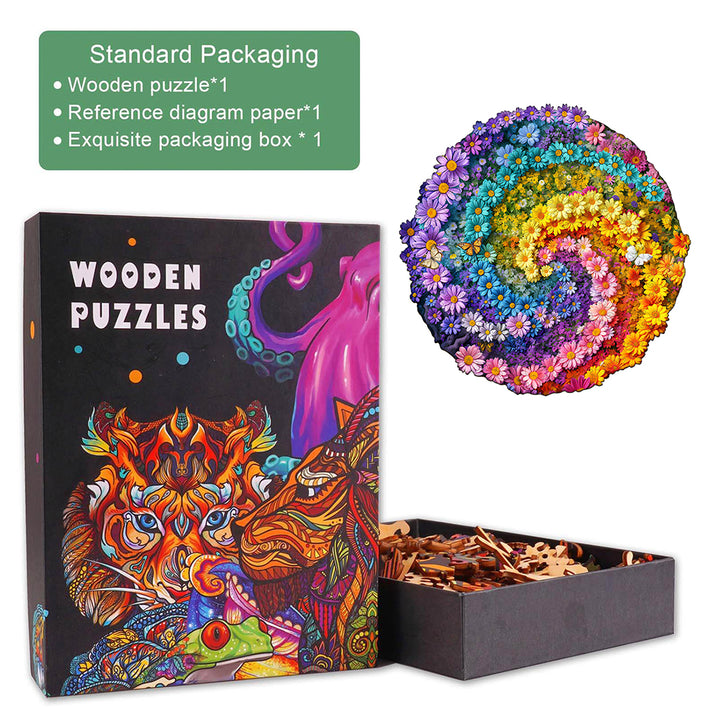 Sea of Flowers Wooden Jigsaw Puzzle
