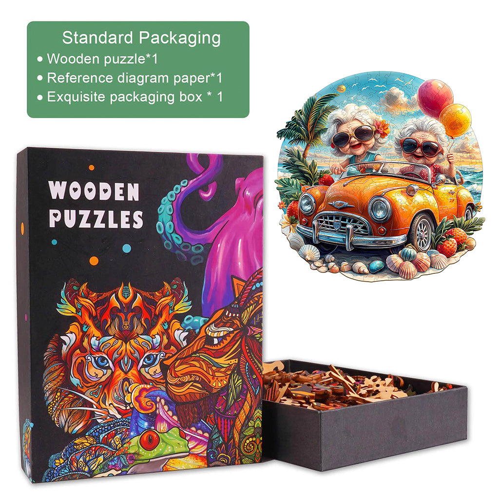 Happy grandma Wooden Jigsaw Puzzle