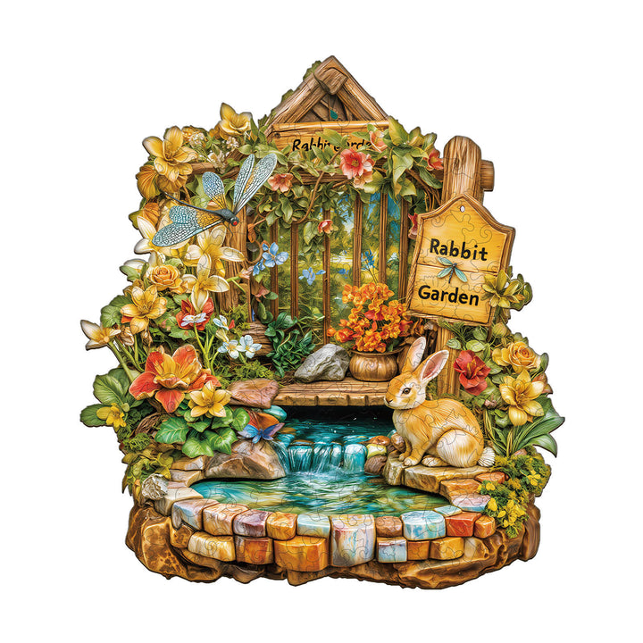 Rabbit Garden Wooden Jigsaw Puzzle