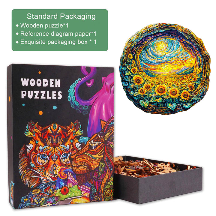 3D Sunlit Fields Wooden Jigsaw Puzzle