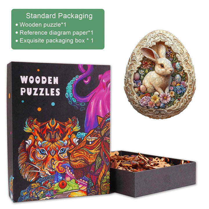 Eggshell world Easter-1 Wooden Jigsaw Puzzle