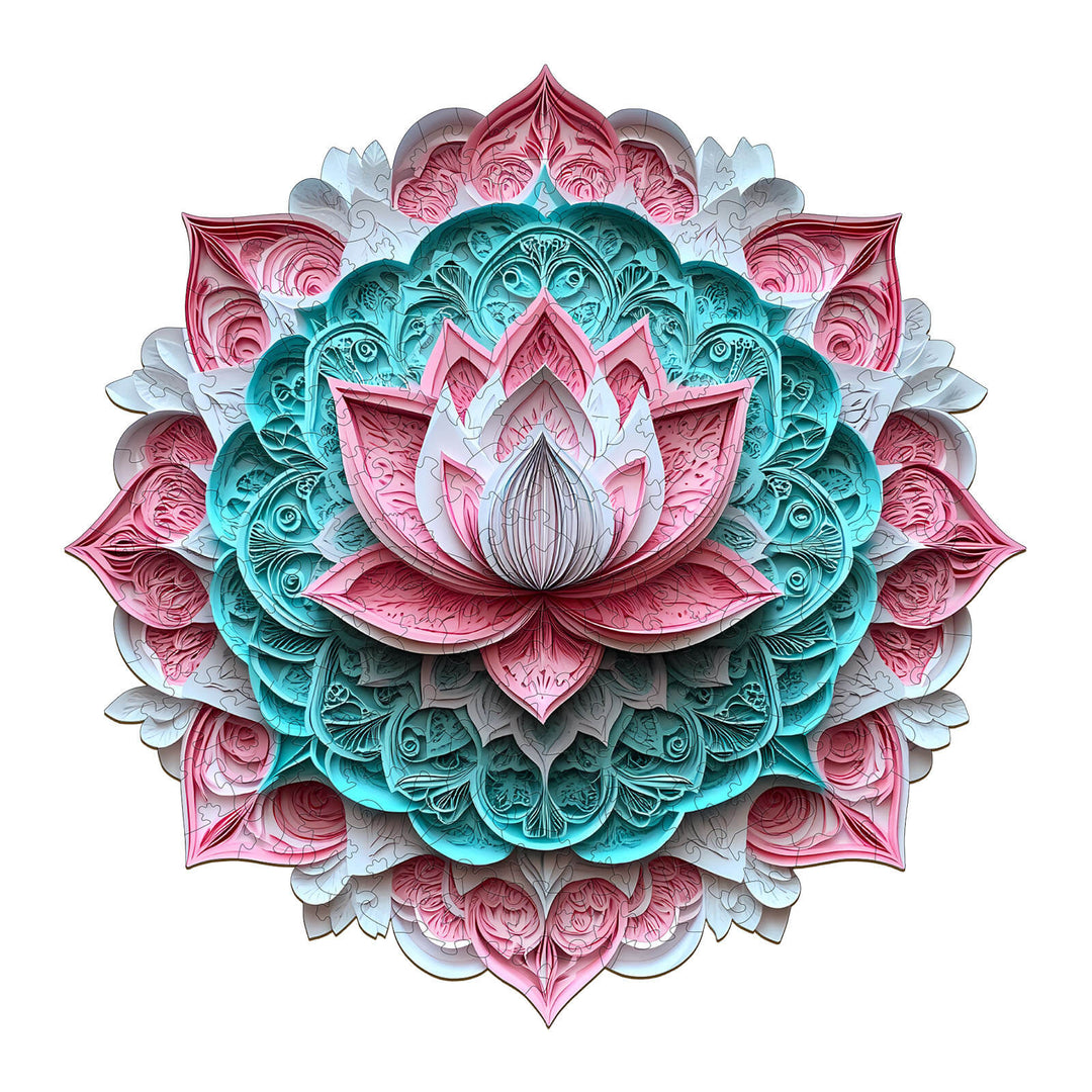 3D Mandala Lotus-1 Wooden Jigsaw Puzzle - By Woodbests