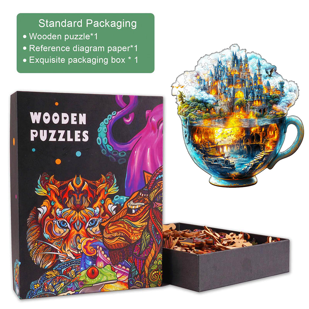 Magic cup-1 Wooden Jigsaw Puzzle