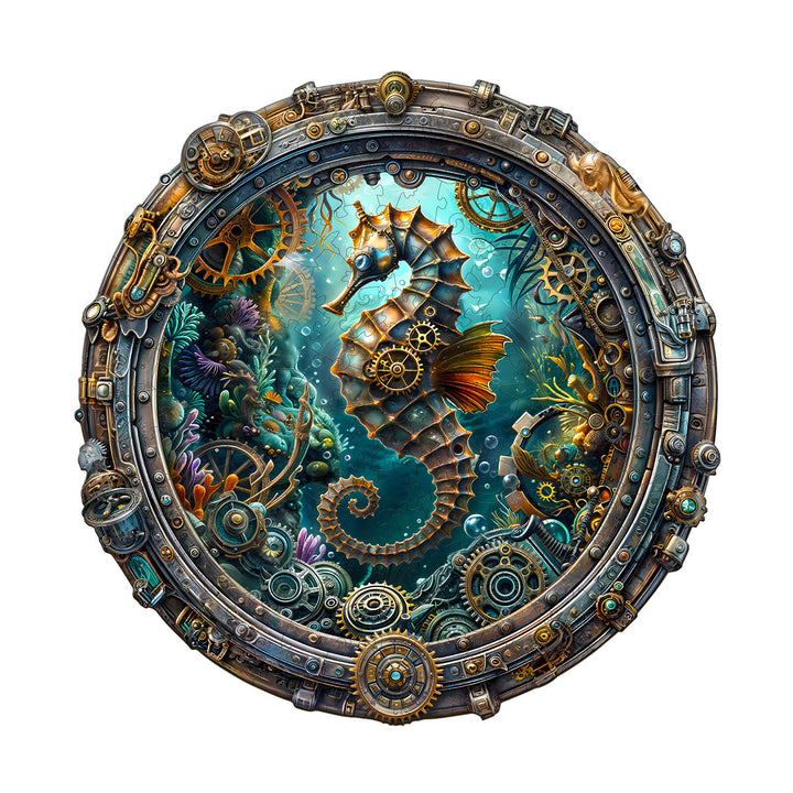 Abyssal seahorse Wooden Jigsaw Puzzle