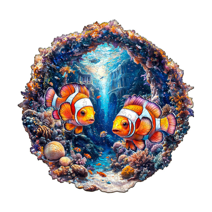 Clownfish Journey Wooden Jigsaw Puzzle