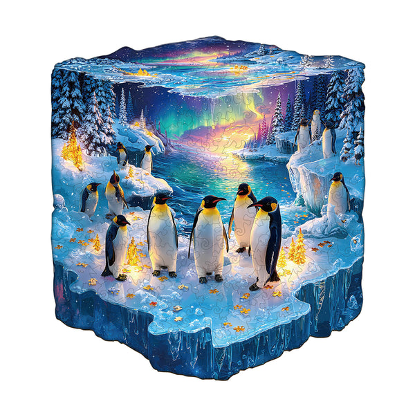 Frozen polar Penguin Wooden Jigsaw Puzzle