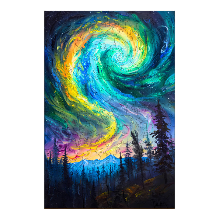 Night Aurora-1 Wooden Jigsaw Puzzle - Woodbests
