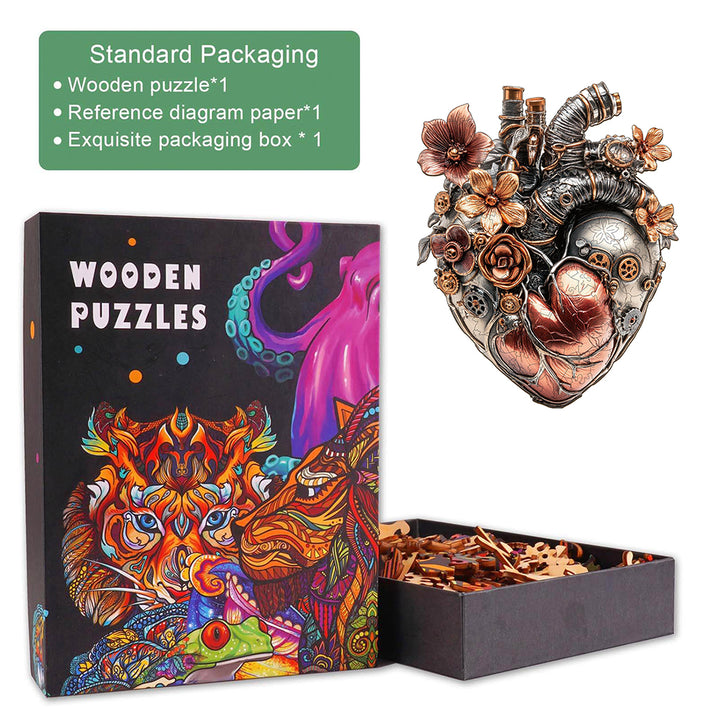 3D Mechanical Heart Wooden Jigsaw Puzzle