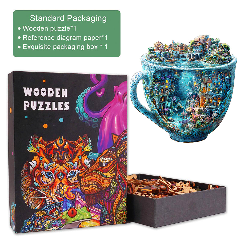 3D Ocean Mug Wooden Jigsaw Puzzle