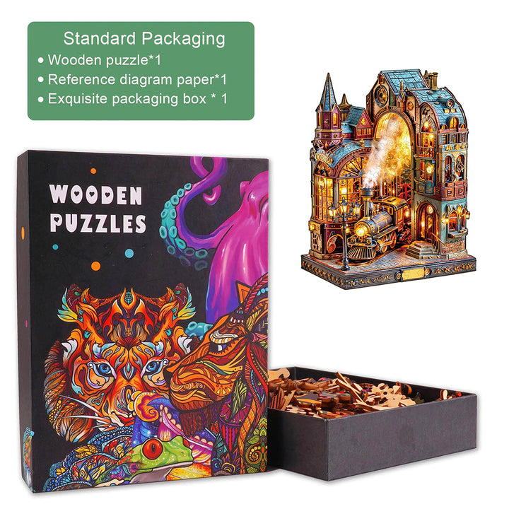 Steam platform Wooden Jigsaw Puzzle