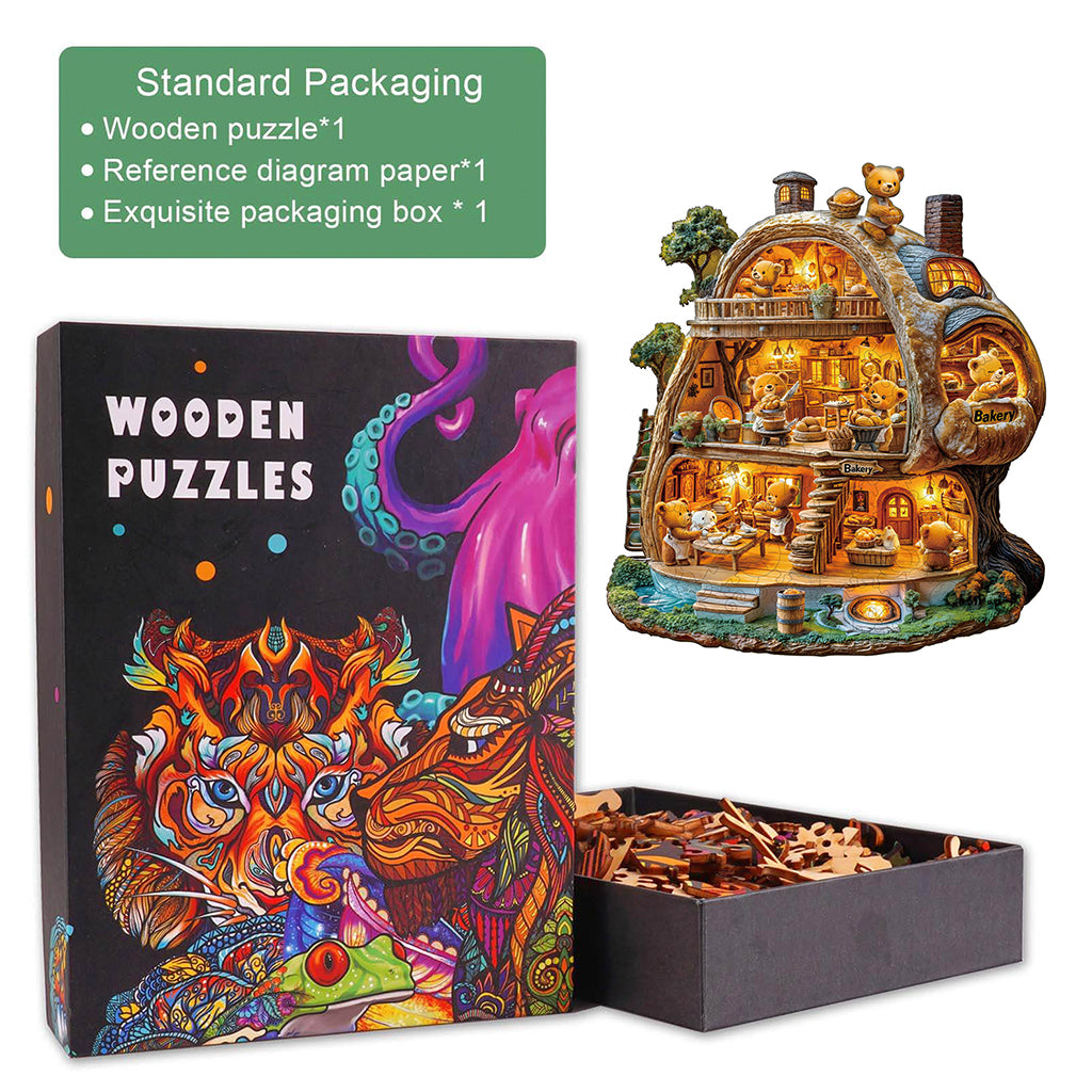 Little Bear Bakery Wooden Jigsaw Puzzle