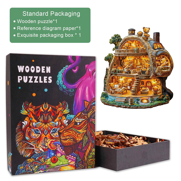 Little Bear Bakery Wooden Jigsaw Puzzle