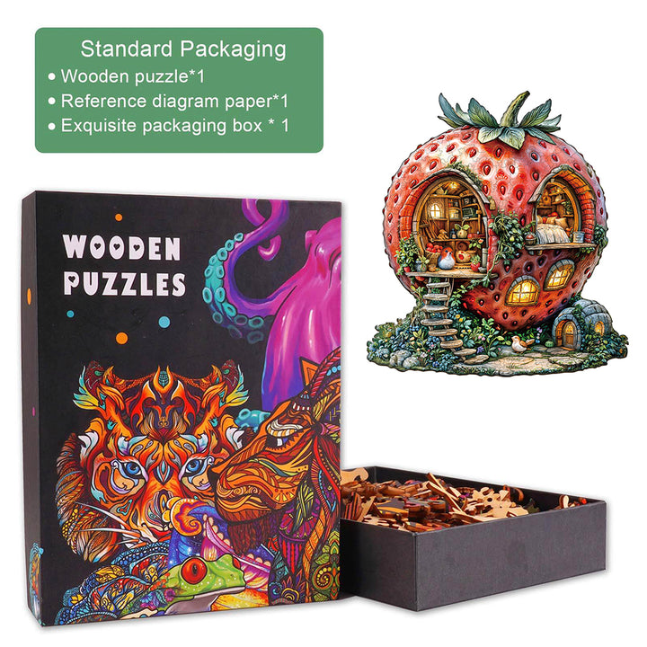 Strawberry Hut Wooden Jigsaw Puzzle