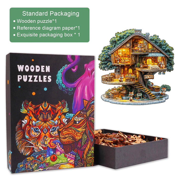 Fox House Wooden Jigsaw Puzzle