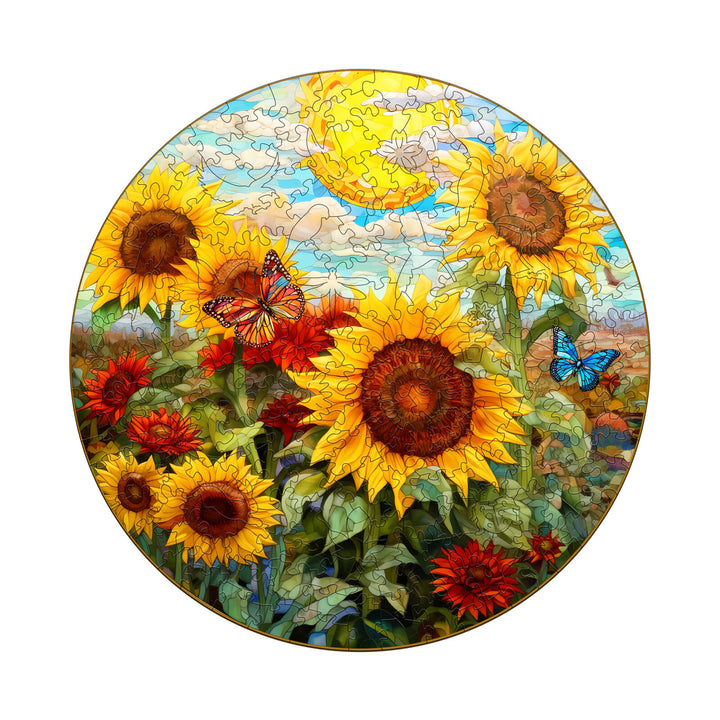 Sunflower Sonata Wooden Jigsaw Puzzle - By Woodbests
