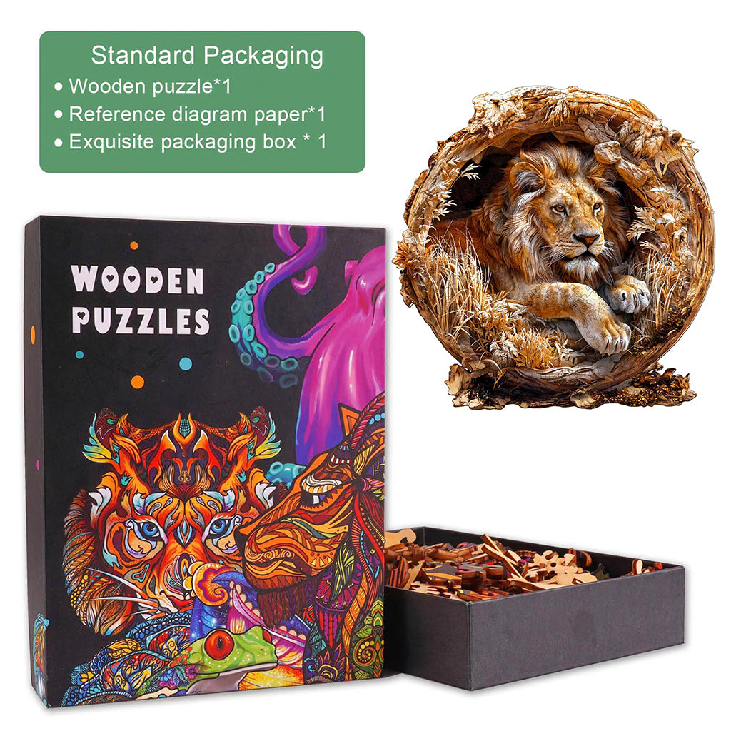 3D Lion Wooden Jigsaw Puzzle