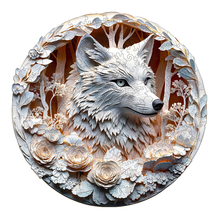 3D Wolf-1 Wooden Jigsaw Puzzle - Woodbests