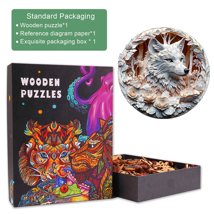 3D Wolf-1 Wooden Jigsaw Puzzle