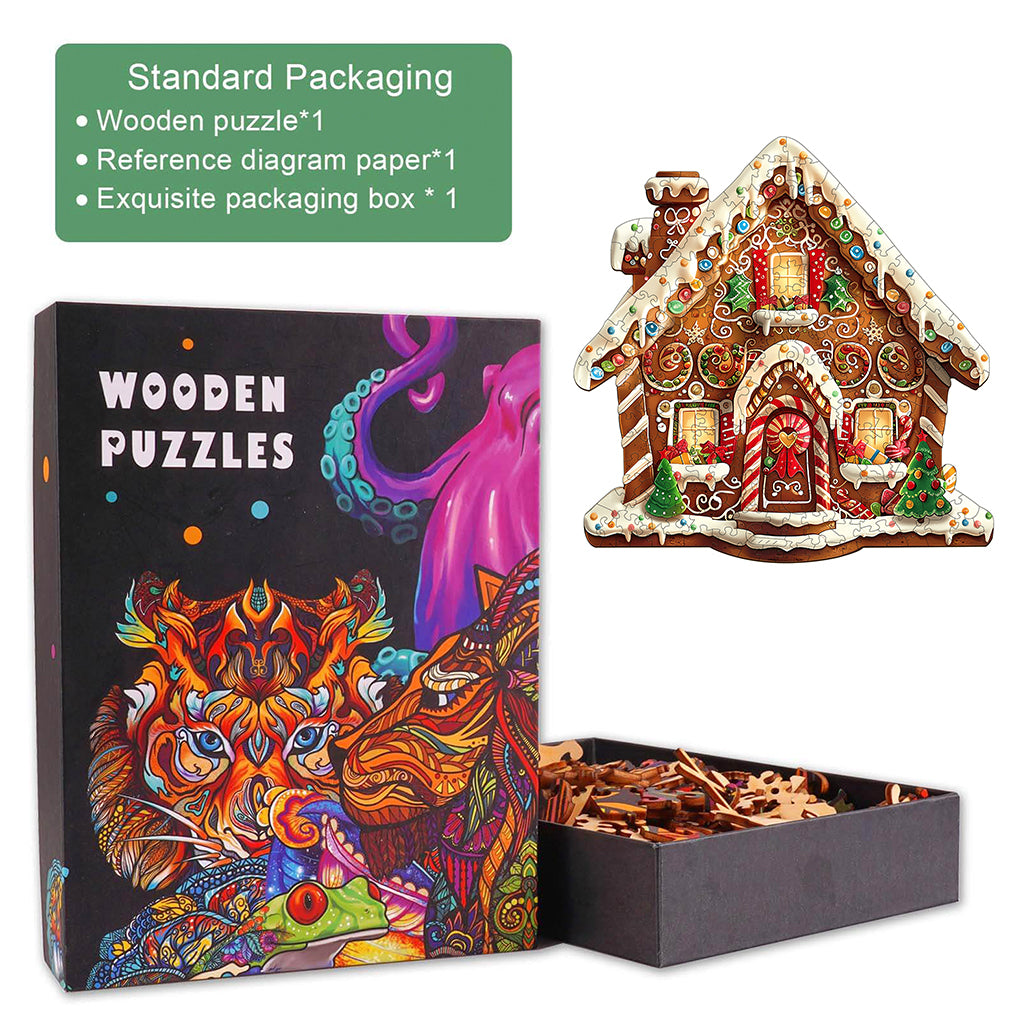 Christmas Gingerbread House-1 Wooden Jigsaw Puzzle