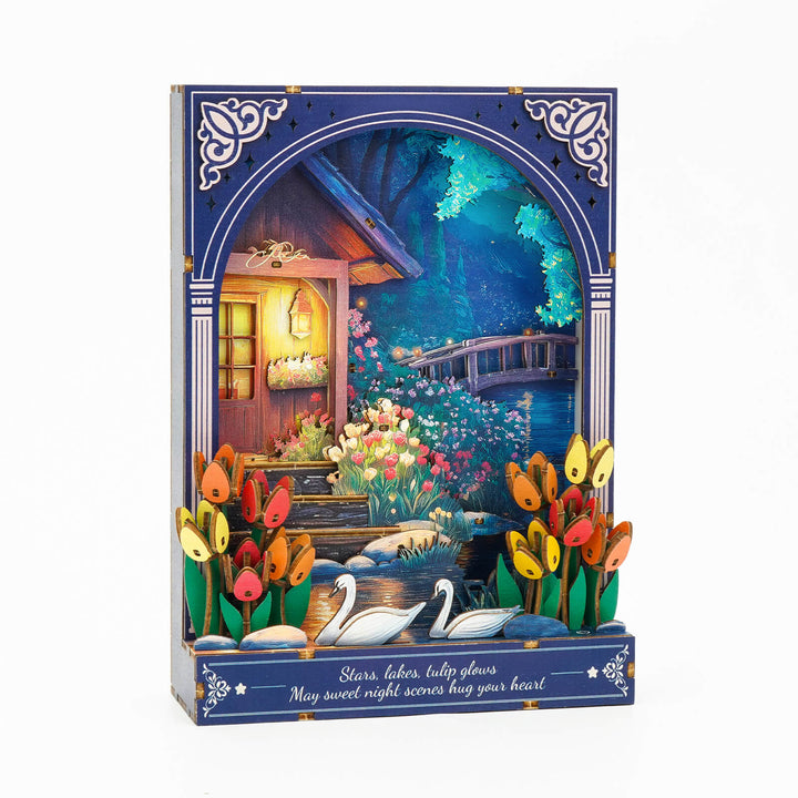 Nocturne at Starlake – DIY Wooden Painting, 3D Puzzle Craft Kit